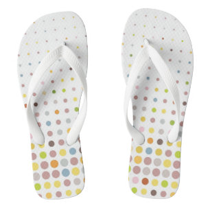 Mehrfarbiger Punkthintergrund Flip Flops