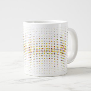 Mehrfarbiger Punkthintergrund Jumbo-Tasse