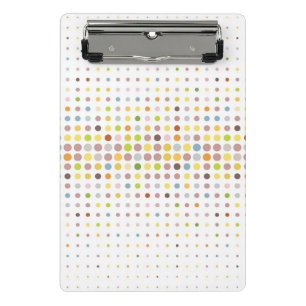 Mehrfarbiger Punkthintergrund Mini Klemmbrett