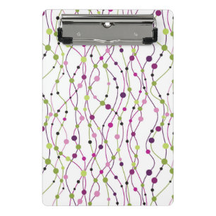 Mehrfarbiger Punkthintergrund Mini Klemmbrett