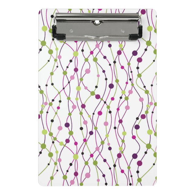 Mehrfarbiger Punkthintergrund Mini Klemmbrett (Vorderseite)