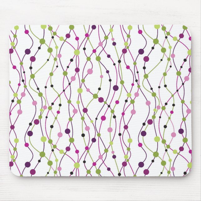 Mehrfarbiger Punkthintergrund Mousepad (Vorne)