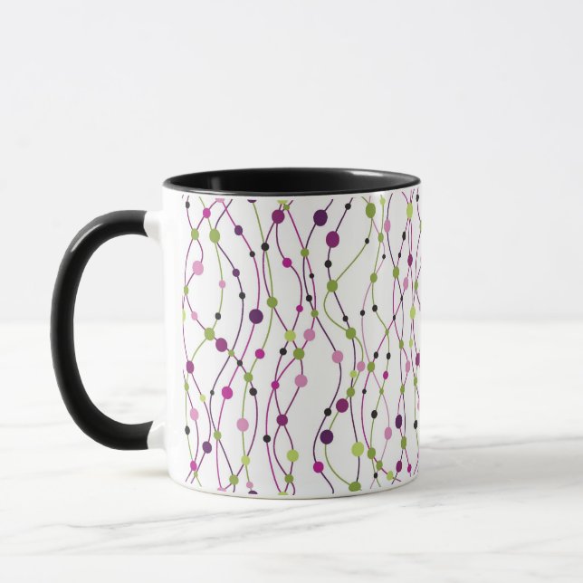 Mehrfarbiger Punkthintergrund Tasse (Links)