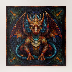 Mehrfarbiger Regenbogen-Drache Puzzle