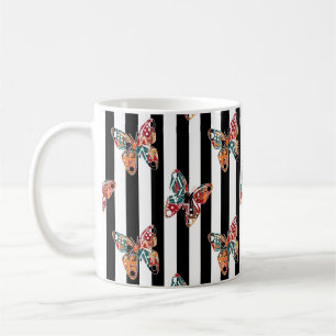 Mehrfarbiger Schmetterling Kaffeetasse