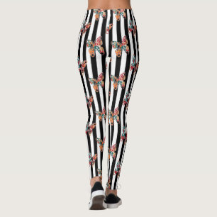 mehrfarbiger Schmetterling Leggings