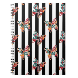 mehrfarbiger Schmetterling Notizblock