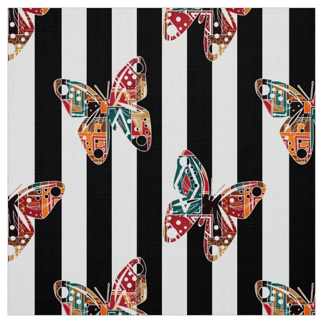 mehrfarbiger Schmetterling Stoff (Muster)