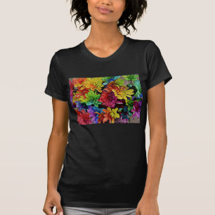 mehrfarbiger T - Shirt (schwarz)
