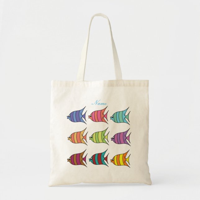 mehrfarbiger Tropischer Fisch Thunder_Cove Tragetasche (Vorne)