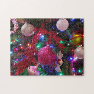 Mehrfarbiger Weihnachtsbaum Bunter Feiertag Puzzle