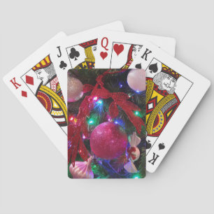 Mehrfarbiger Weihnachtsbaum Bunter Feiertag Spielkarten
