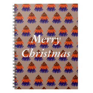 Mehrfarbiger Weihnachtsbaum - Notizbuch Notizblock