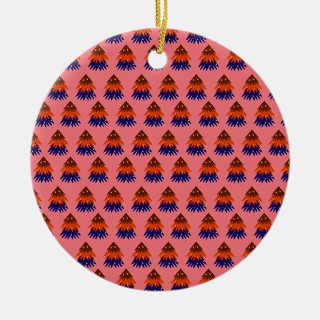mehrfarbiger Weihnachtsbaum - Ornament (Vorne)