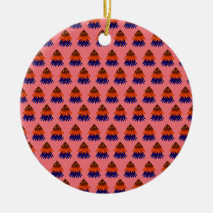 Mehrfarbiger Weihnachtsbaum - Schmuck Keramik Ornament