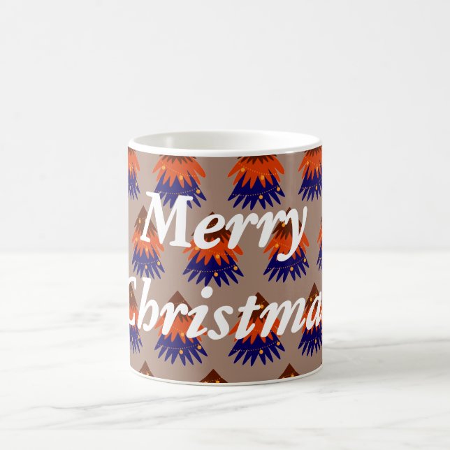mehrfarbiger Weihnachtsbaum - Tasse des Kaffees (Mittel)