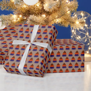 mehrfarbiger Weihnachtsbaum - Wrapping Paper Geschenkpapier