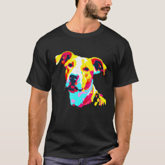 Mehrfarbiger Welpenhund Pop Labrador Retriever T-Shirt