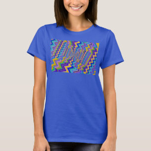 mehrfarbiger Wirbel auf T-Shirt