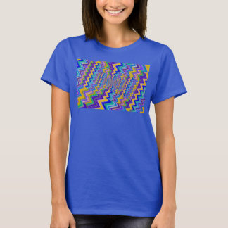 mehrfarbiger Wirbel auf T-Shirt