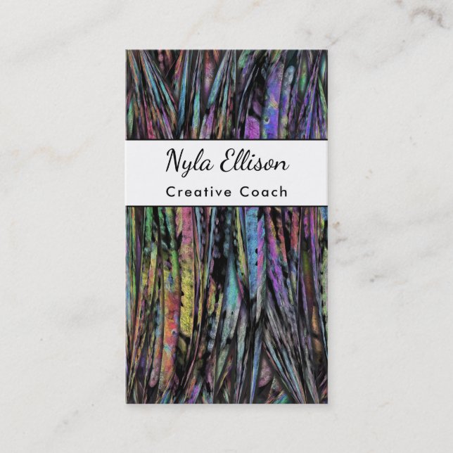 Mehrfarbiger, Wispy, vertikaler abstrakter Visitenkarte (Vorderseite)