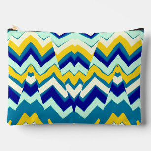 Mehrfarbiger Zickzack-Schminkbeutel Zubehörtasche