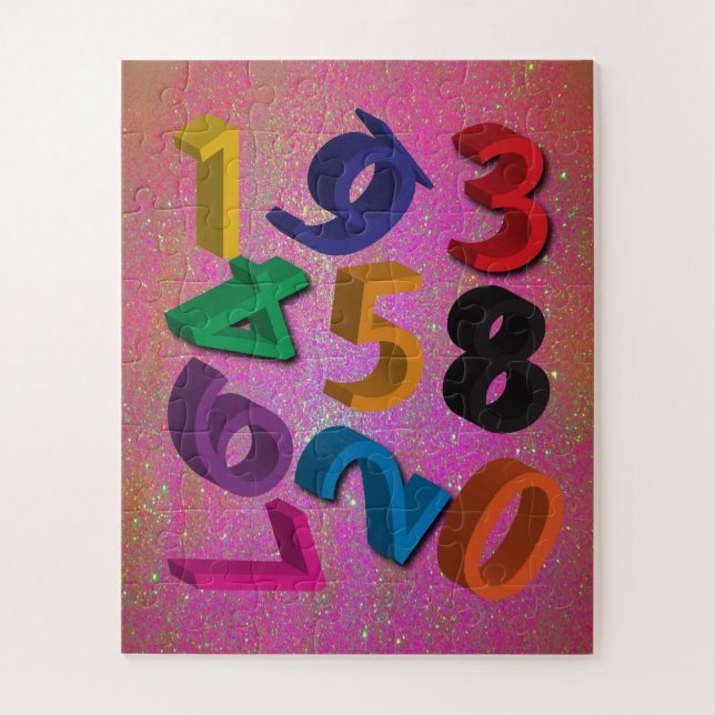 Mehrfarbiges 3 Deminsional Number 0-9 Kids Puzzle (Vertikal)