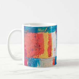 mehrfarbiges abstraktes Bild Kaffeetasse