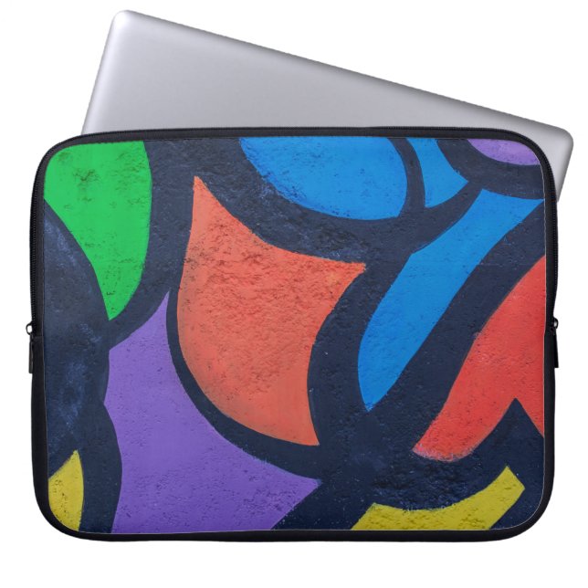 mehrfarbiges abstraktes Bild Laptopschutzhülle (Vorderseite)