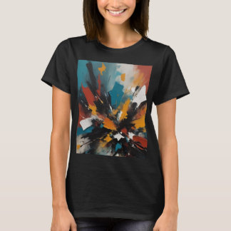 Mehrfarbiges abstraktes Kunstwerk T-Shirt