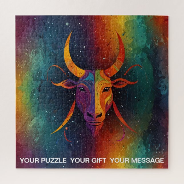 Mehrfarbiges Abstraktes Zodiac Puzzle (Vertikal)