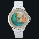 Mehrfarbiges Bild mit frei stehenden Ausdrücken Armbanduhr<br><div class="desc">Jennifer Goldberger hat dieses farbenfrohe Bild für freie Meinungsäußerung kreiert. Dicker Farbstrich verlasse Glocken von Farbe auf der Arbeit,  sodass es sich wie ein Schichtendruck anfühlt. Kaufe deine noch heute!</div>