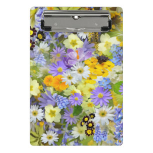 MEHRFARBIGES BLUMENHINTERGRUNDMUSTER MINI KLEMMBRETT