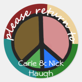 Mehrfarbiges Buchzeichen Runder Aufkleber