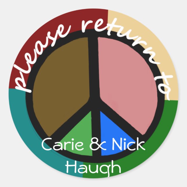 Mehrfarbiges Buchzeichen Runder Aufkleber (Vorderseite)