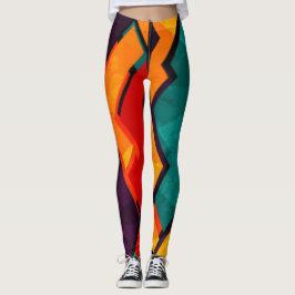 Mehrfarbiges Design für afrikanische Muster Leggings