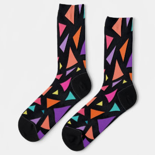 Mehrfarbiges Dreiecks geometrisches Muster Socken