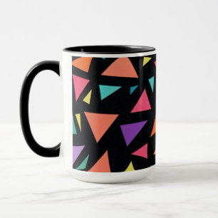 Mehrfarbiges Dreiecks geometrisches Muster Tasse