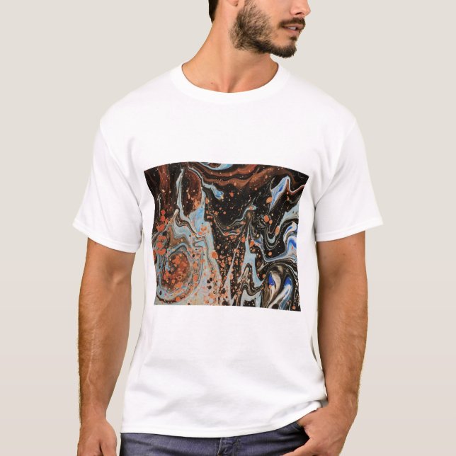 Mehrfarbiges Fluid T-Shirt (Vorderseite)
