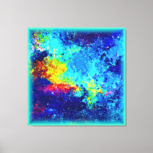 Mehrfarbiges Galaxiedesign. Jetzt kaufen Leinwanddruck