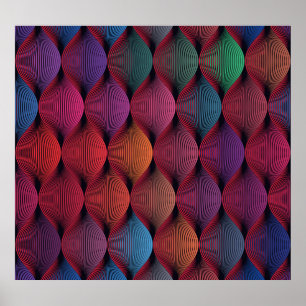 mehrfarbiges geometrisches Drucken Poster