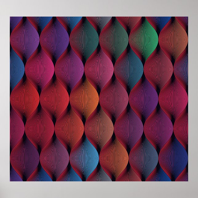 mehrfarbiges geometrisches Drucken Poster (Vorne)