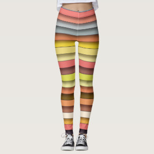 Mehrfarbiges geometrisches, einfaches Banddesign Leggings