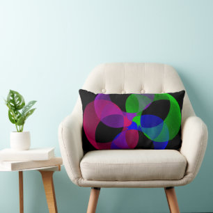 Mehrfarbiges geometrisches Fusionswirbelkissen Lendenkissen
