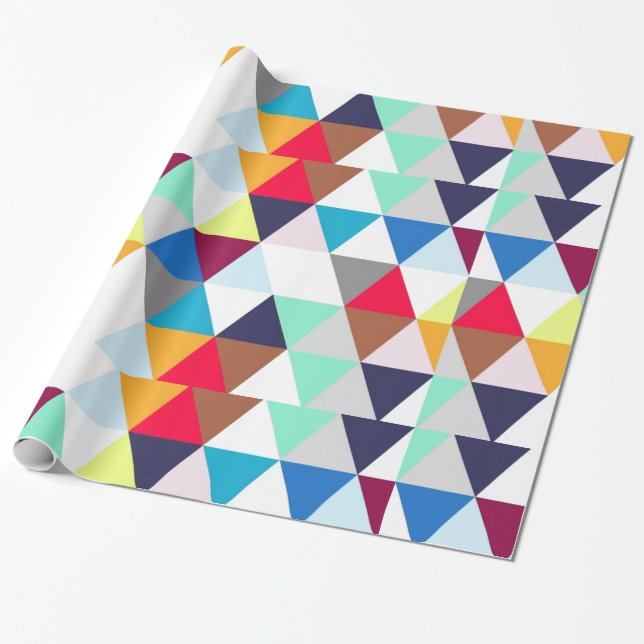 Mehrfarbiges geometrisches Muster Geschenkpapier (Ungerollt)
