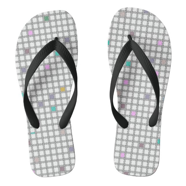 mehrfarbiges geometrisches Prüfmuster Flip Flops (Fußbett)
