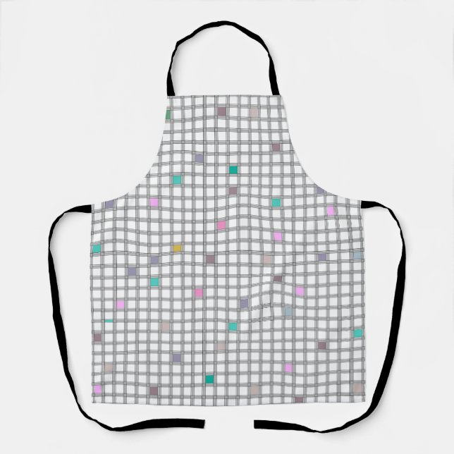 mehrfarbiges geometrisches Prüfmuster Schürze (Vorderseite)