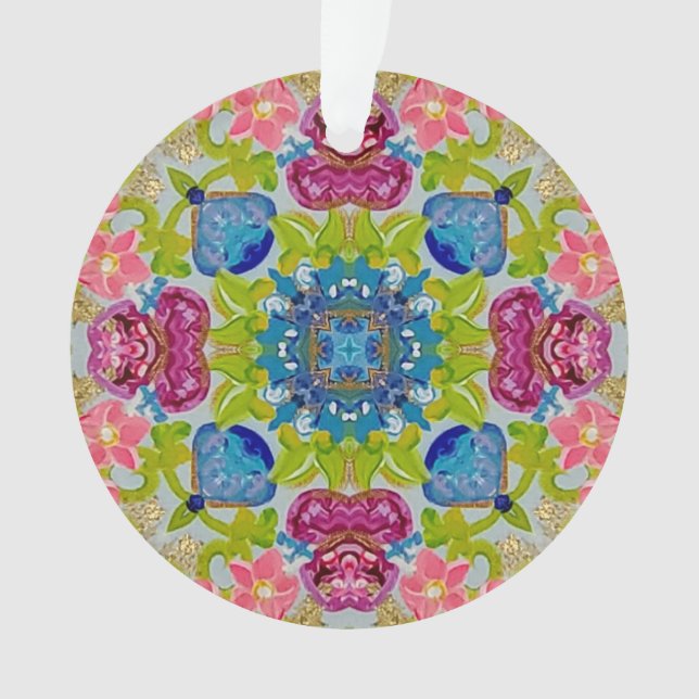 Mehrfarbiges Glas - Acryldekor Ornament (Vorderseite)