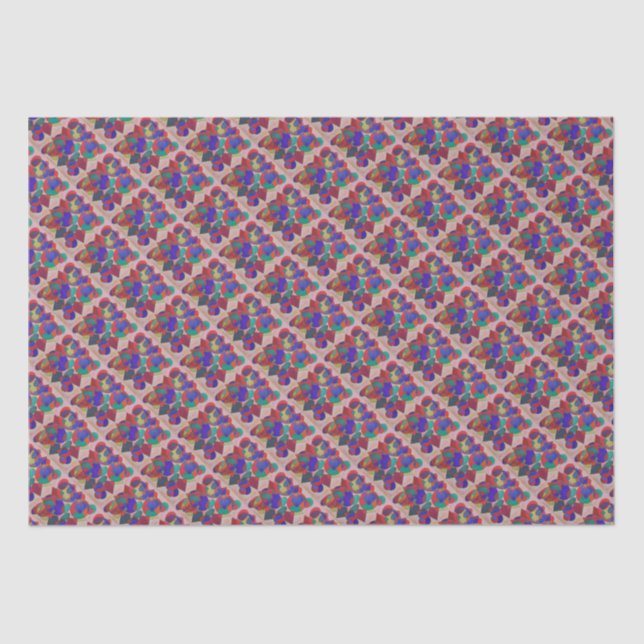 Mehrfarbiges Glaskunstdesign Seidenpapier (Vorderseite)