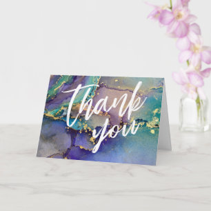 Mehrfarbiges Gold Liquid Abstrakt Art Lässig Hand Karte